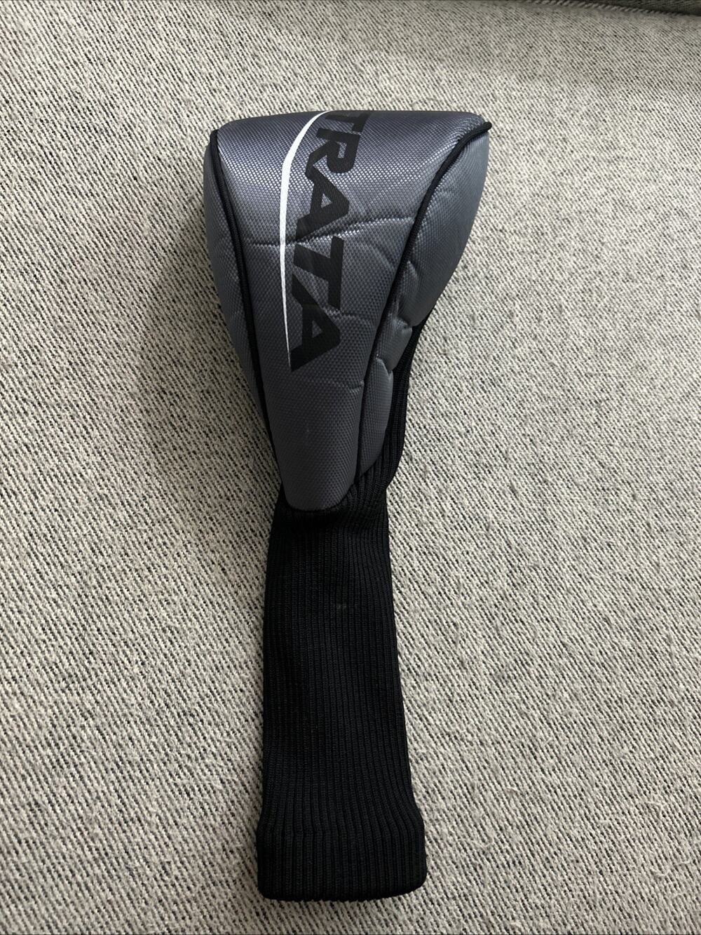 STRATA Driver Head Cover Grey Black Sock EUC